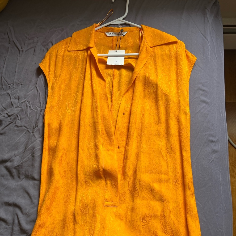 ZARA Bright Orange Romper